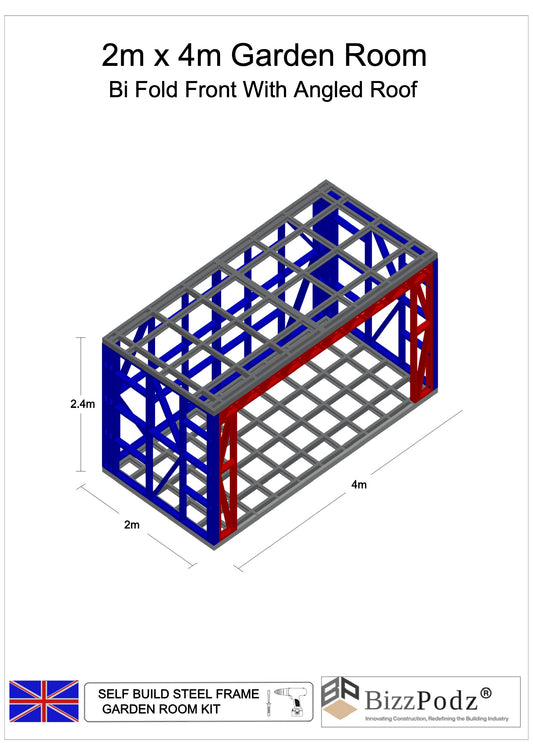 2m x 4m Garden Room frame