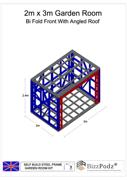 2m x 3m Garden Room frame