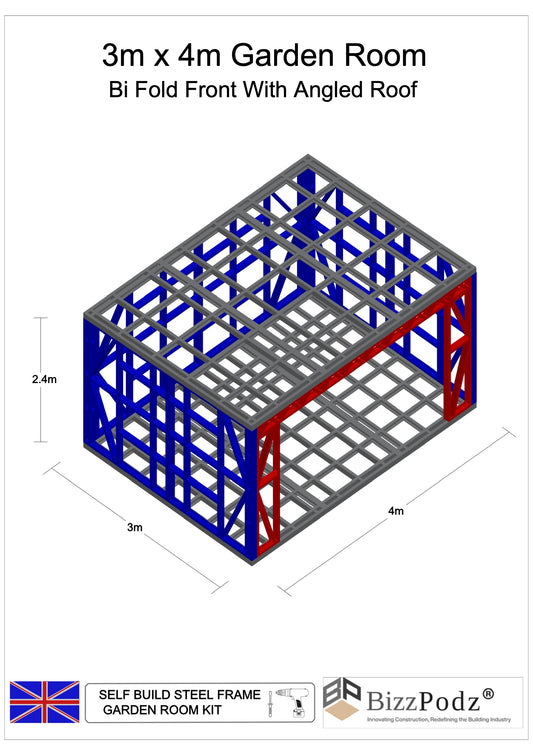 3m x 4m Garden Room frame